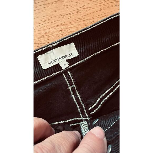 WEWOREWHAT BLACK DANIELLE BUTTON FLY JEANS WOMENS SIZE 26 NEW - Picture 10 of 11